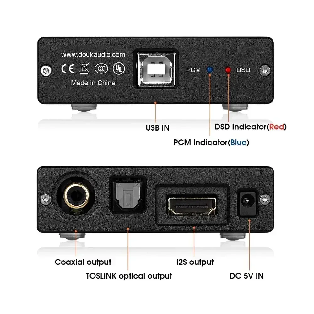 Douk Âm Thanh U2 Mini XMOS XU208 USB Để Đồng Trục/Quang Học/12S Chuyển Đổi Kỹ Thuật Số Giao Diện DSD256 PCM384K