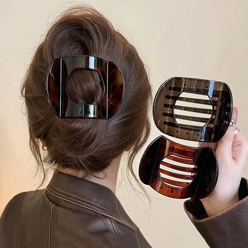 Nuevo Clip de pelo coreano de ácido acético, accesorios para el cabello, Clip de cuchara para mujer, Clip de resorte, Clip de pelo de leopardo, Clip superior, tocado Simple