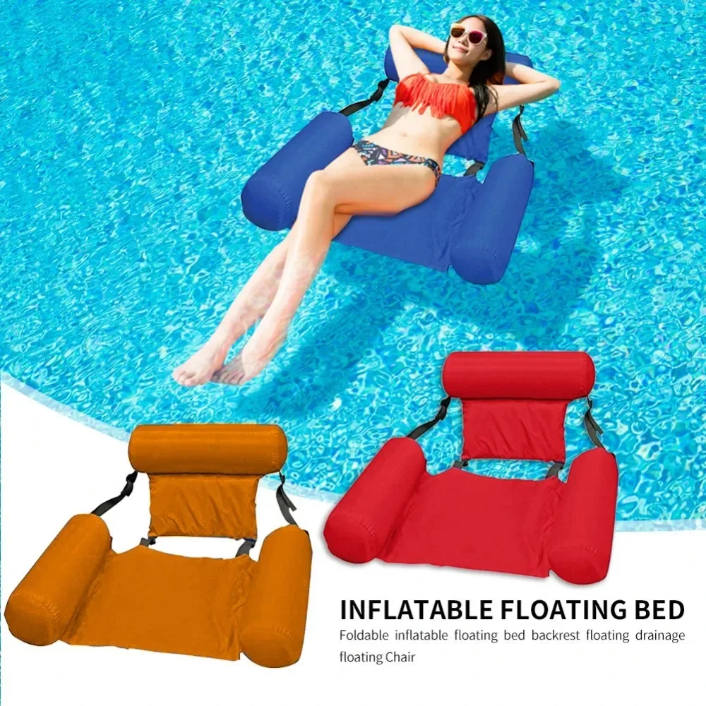 ใหม่ Inflatable ที่นอนน้ําอุปกรณ์สระว่ายน้ํา Hammock Lounge เก้าอี้สระว่ายน้ําลอยน้ํากีฬาของเล่น FLOAT MAT สระว่ายน้ําของเล่น
