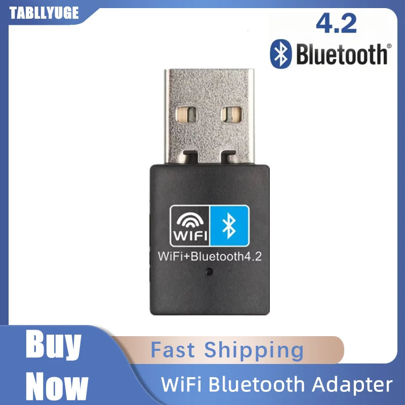 Беспроводной адаптер Wi-Fi Bluetooth 150 Мбит/с USB-адаптер 2,4G Bluetooth V4.2 Dongle Сетевая карта RTL8723DU для настольных портативных ПК