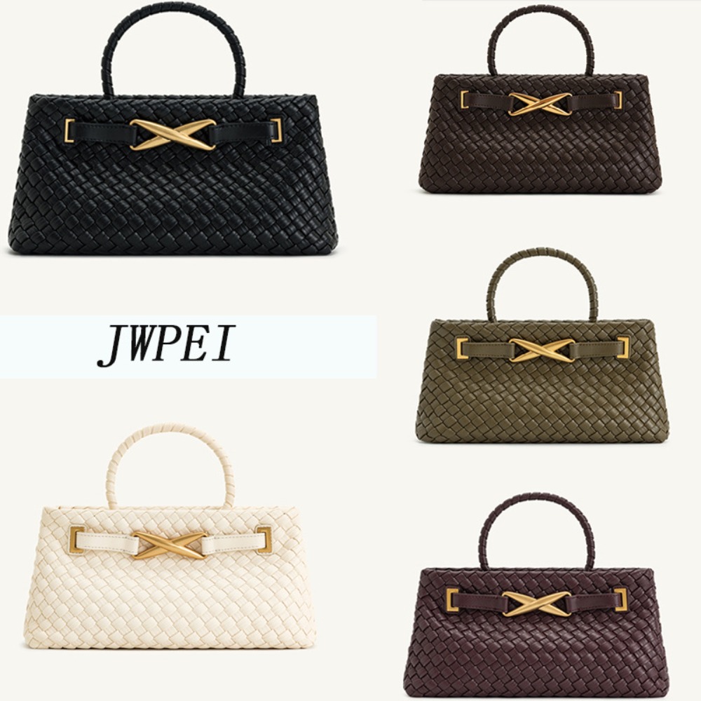 JW PEI tecido bolsa Elora elegante versátil 2025 primavera novo estilo high-end