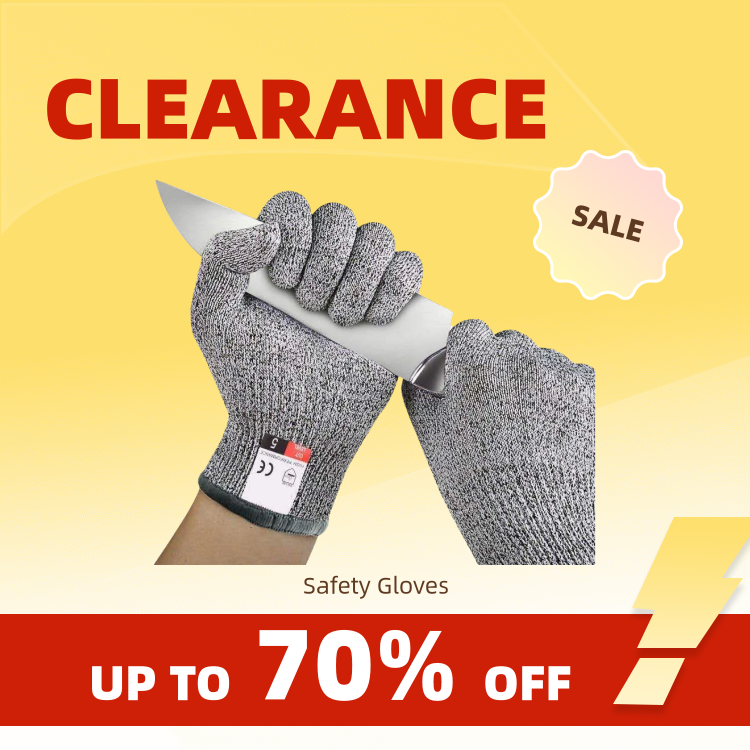 Clearance_Grade 5 Cut Resistant Gloves Kitchen HPPE Scratch Resistant Glass Cutting Safety Protection for Gardeners_Continuous u