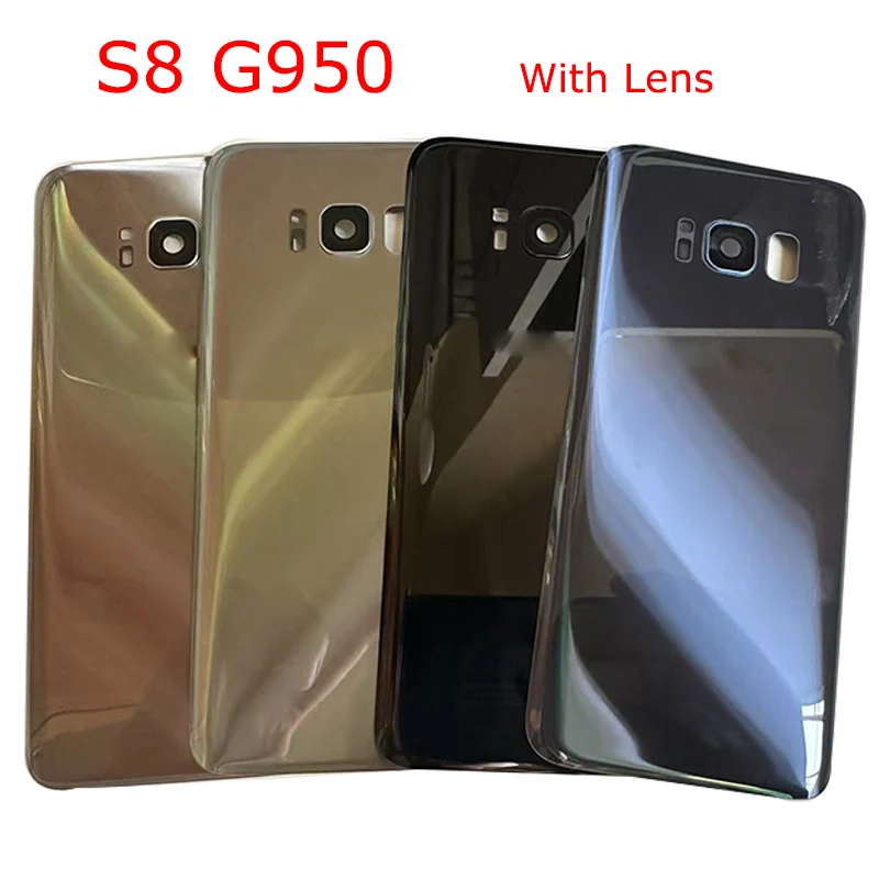Качественный корпус AAA S8 для Samsung Galaxy S8 G950 5,8 дюйма, стеклянная задняя крышка аккумулятора, ремонт, замена задней двери + объектив камеры