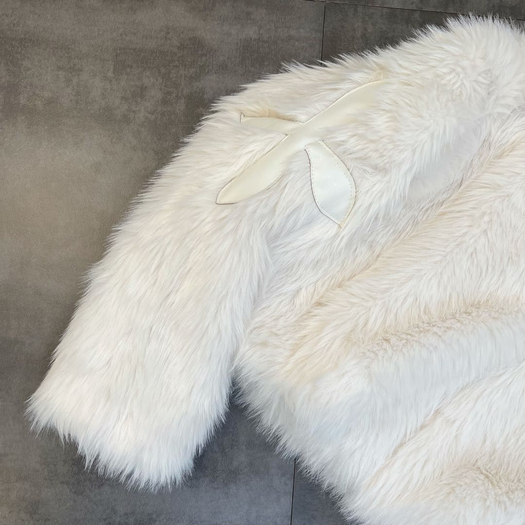 2025 Winter Dames Katoenen Jas Revers Lange Mouw Patch Cross Korte Bontjas Zwart