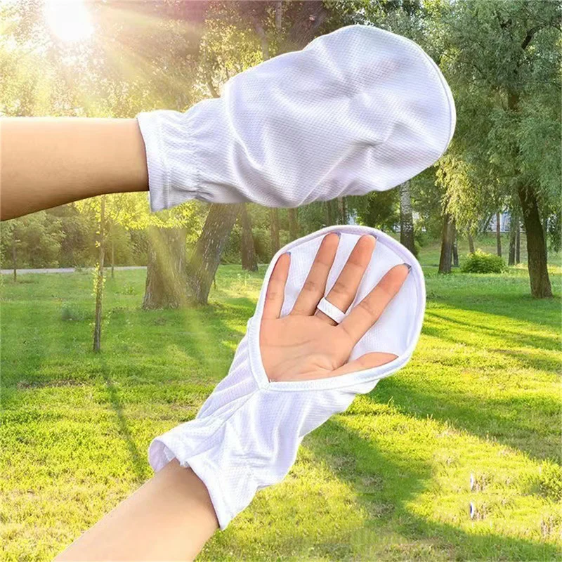 Guantes cortos de protección solar con dedos abiertos para mujer, manoplas finas para conducir al aire libre, guantes de protección solar para verano