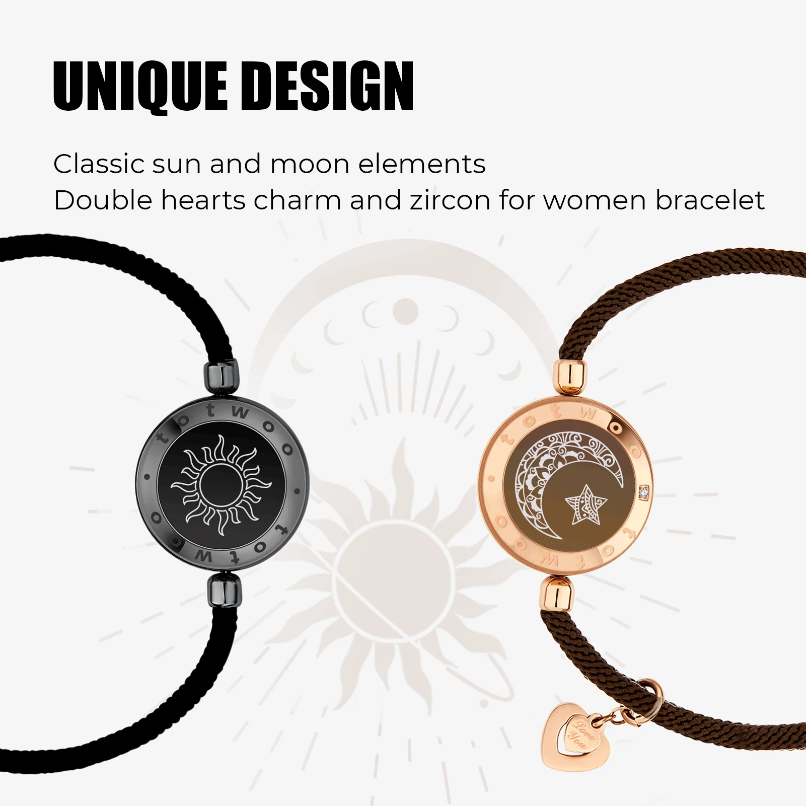 Totwoo Touch Pulseira única - Pulseira de toque de longa distância ilumina e relacionamento por vibração Love Baracelet joias inteligentes