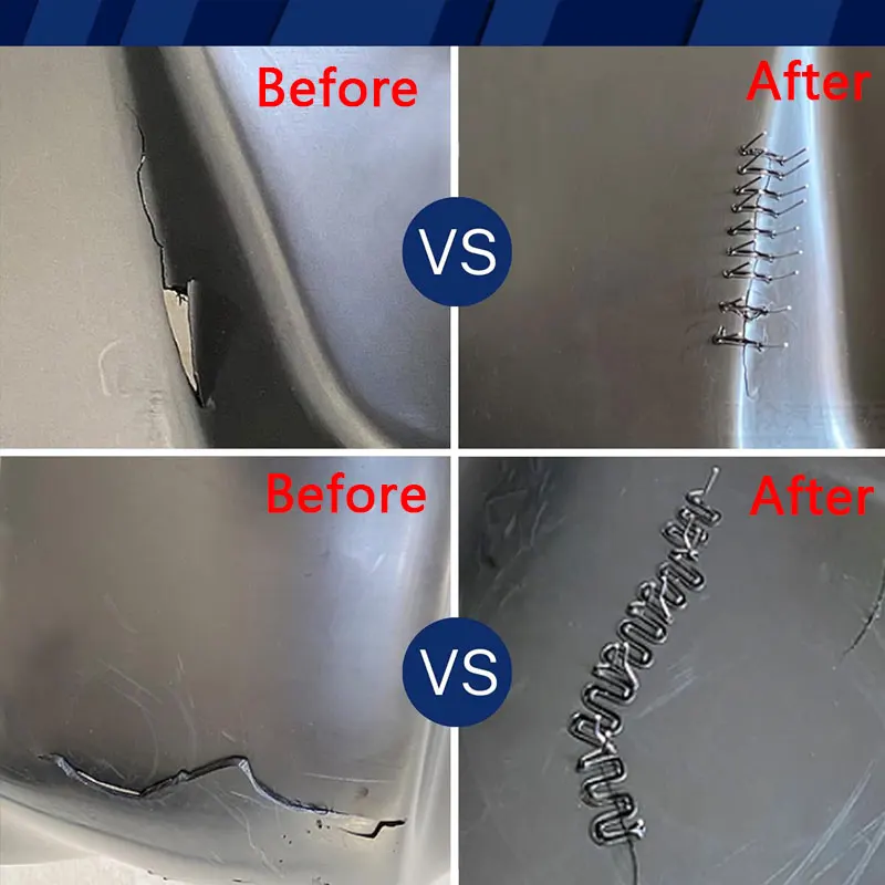 500 ピース/バッグホットステープルバンパー修理溶接ワイヤー修理機車のバンパーダッシュボードランプホルダープラスチック 0.8/0.6 ミリメートル