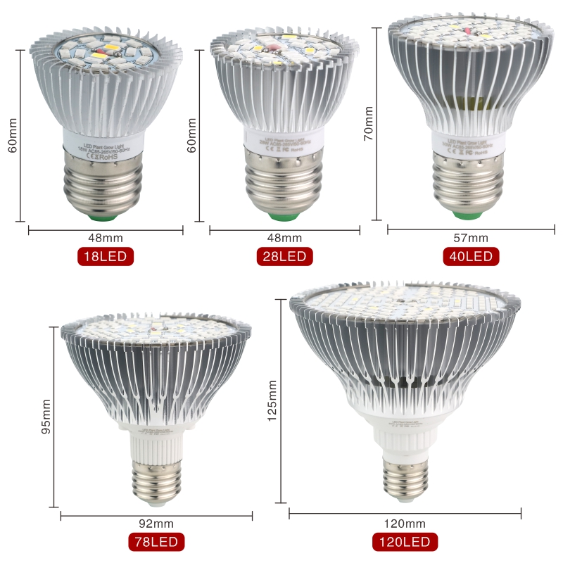 LED 成長ライトフルスペクトル E27 UV IR LED 成長電球屋内水耕栽培植物ライト AC85-265V 110V 220V LED 成長ランプ