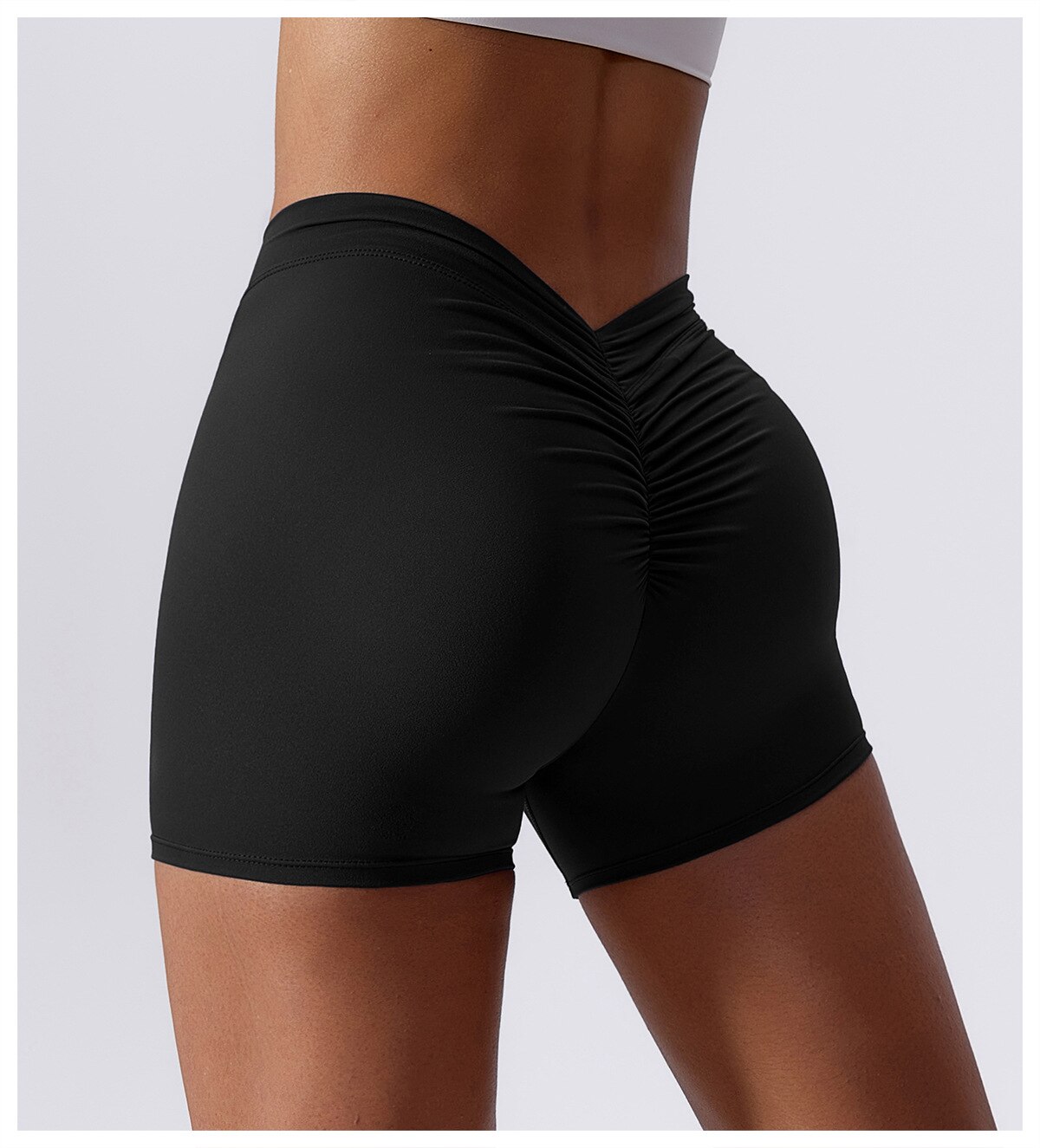 Women's Sexy Stretch Yoga Shorts With Hip Lifting And Abdominal Tightening Tight Fitness Wearing Running Pants Externally