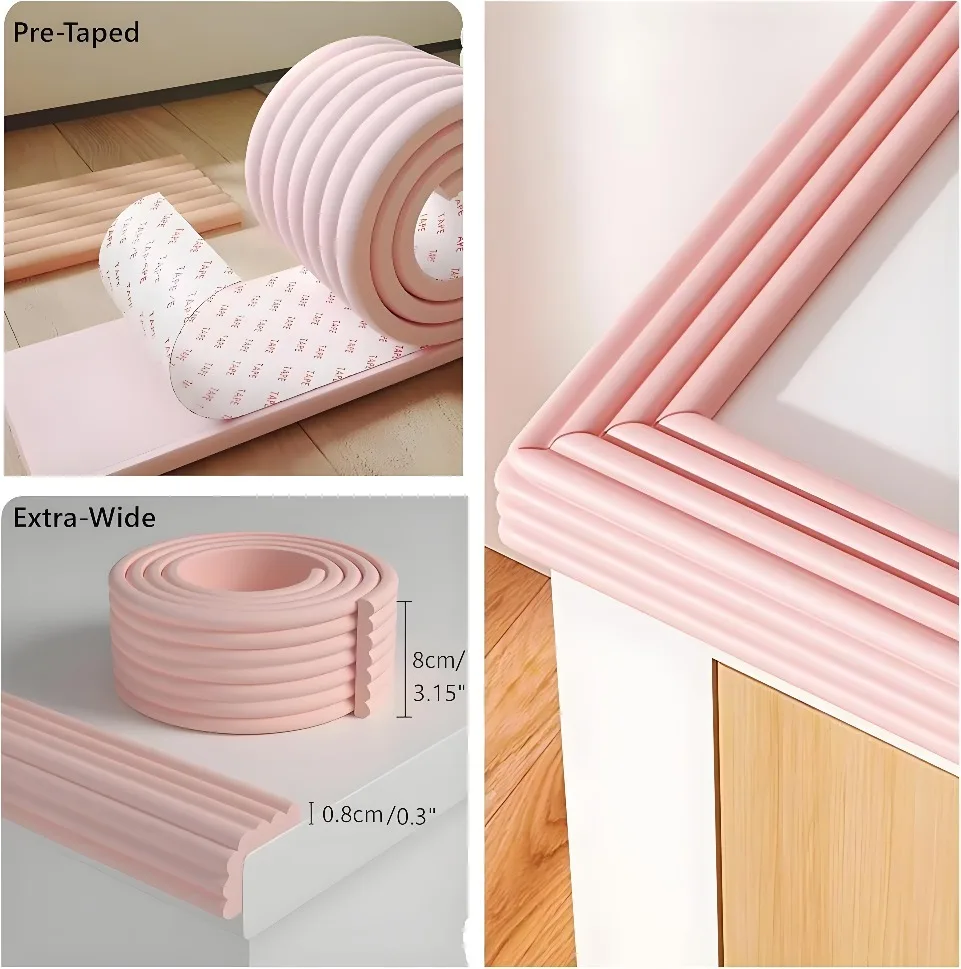 2M แถบป้องกันความปลอดภัยโต๊ะโต๊ะ EDGE GUARD Strip มุมเฟอร์นิเจอร์มุมเด็กความปลอดภัยโฟมป้องกัน