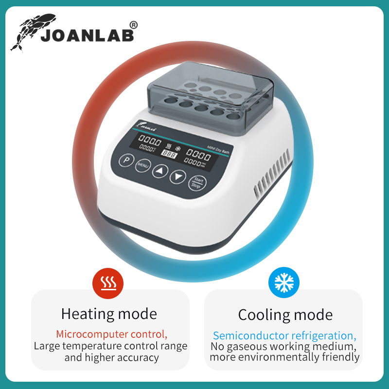 Joanlab Draagbare Mini Thermostatische Droge Bad Incubator Lab Verwarming Met Verwarming Blok Voor 0.2/0.5/1.5/2Ml Centrifugebuis