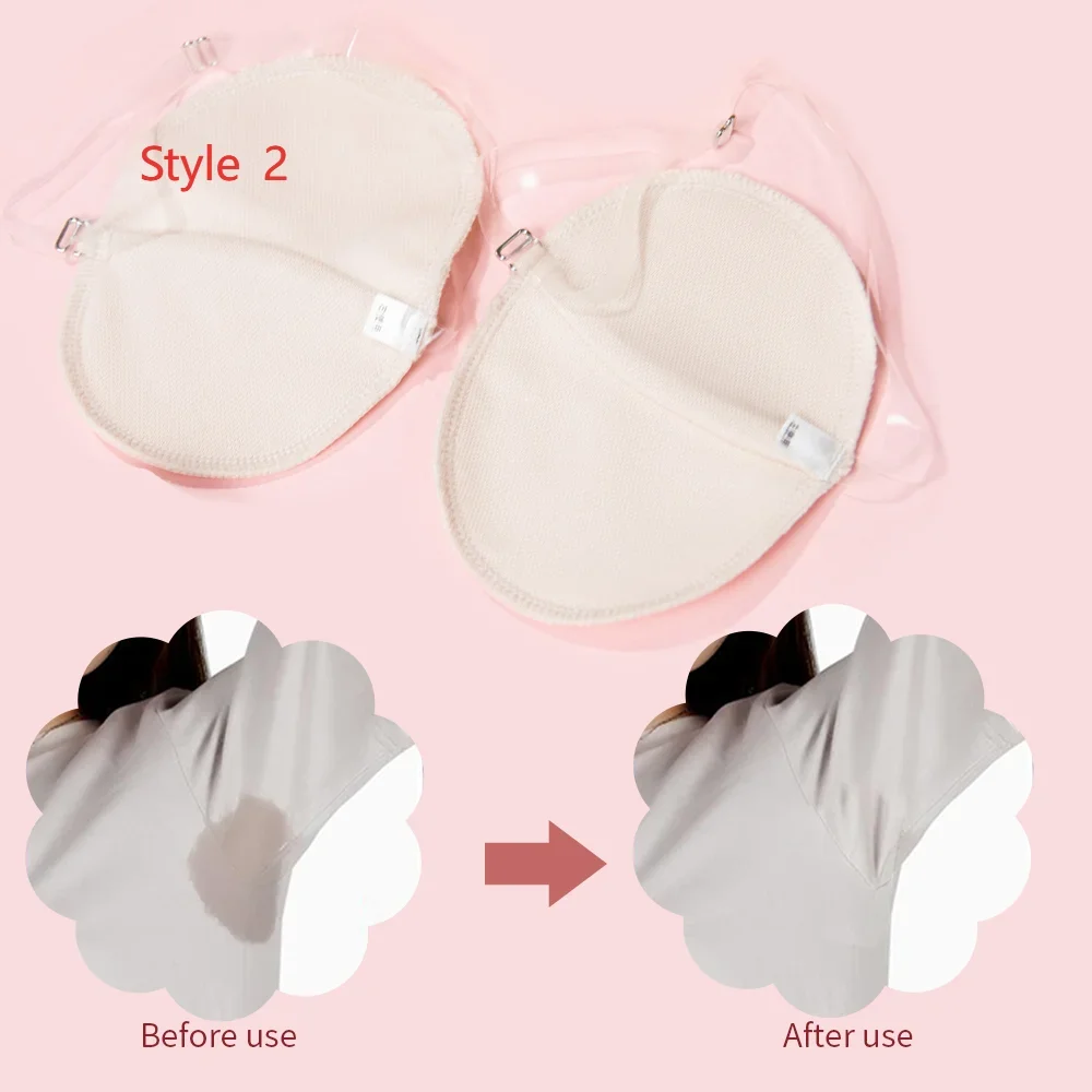 Almohadillas absorbentes para el sudor, desodorante lavable para axilas, almohadilla absorbente de Perfume reutilizable para el sudor, protectores para axilas, 2 uds.