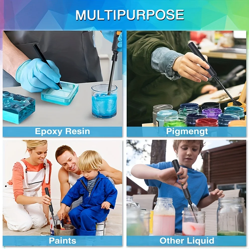 Palette per miscelatore in resina da 1 pezzo per trapano in resina, attacco per miscelatore epossidico per trapano, miscelatore per vernice/agitatore per vernice per miscelare resina