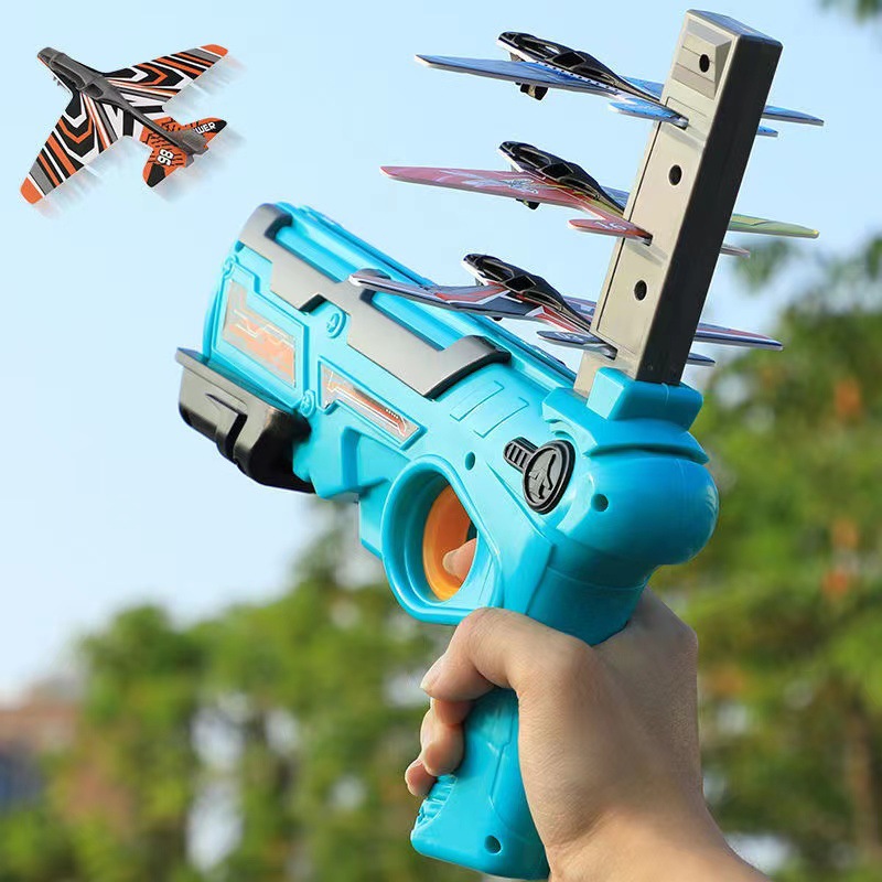 Juguetes para niños, lanzador de avión, avión de espuma divertido para niños, juguete interactivo para padres e hijos al aire libre, juguete deportivo volador para niños, regalo