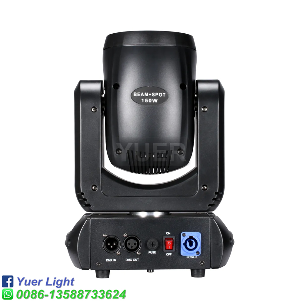 NEW Mini 150W LED Moving Head Light  Beam Spot 18 Rotating Prisms Dj Dmx Stage Light Effect Light Disco Dj Bar Wedding Club YUER