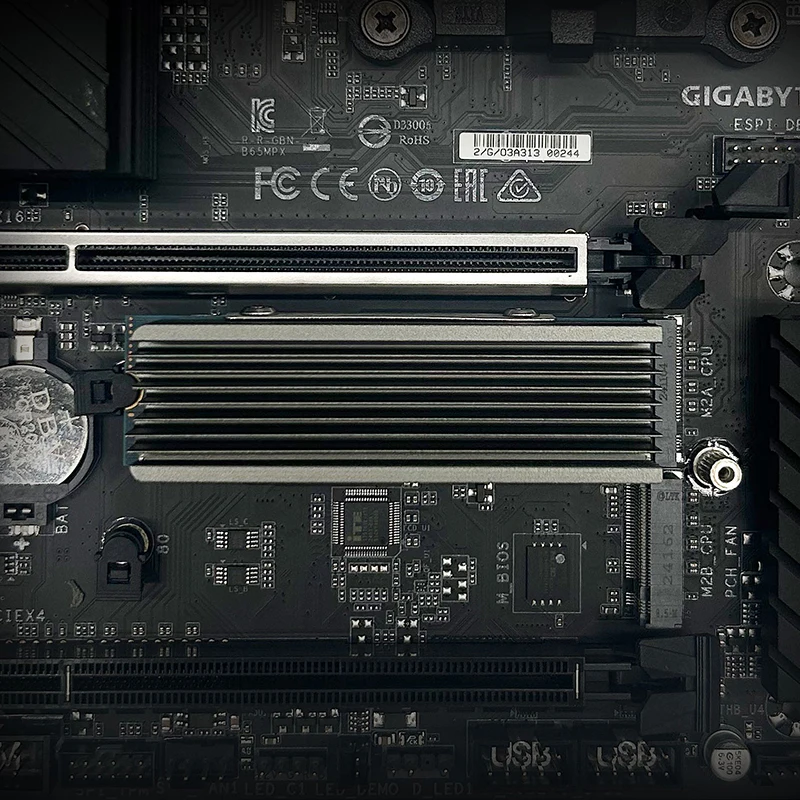 TEUCER M.2 2280 SSD Dissipador de calor com almofada térmica 2 tubos de calor Radiador de unidade de estado sólido para M.2 NVMe 2280 SSD Cooler