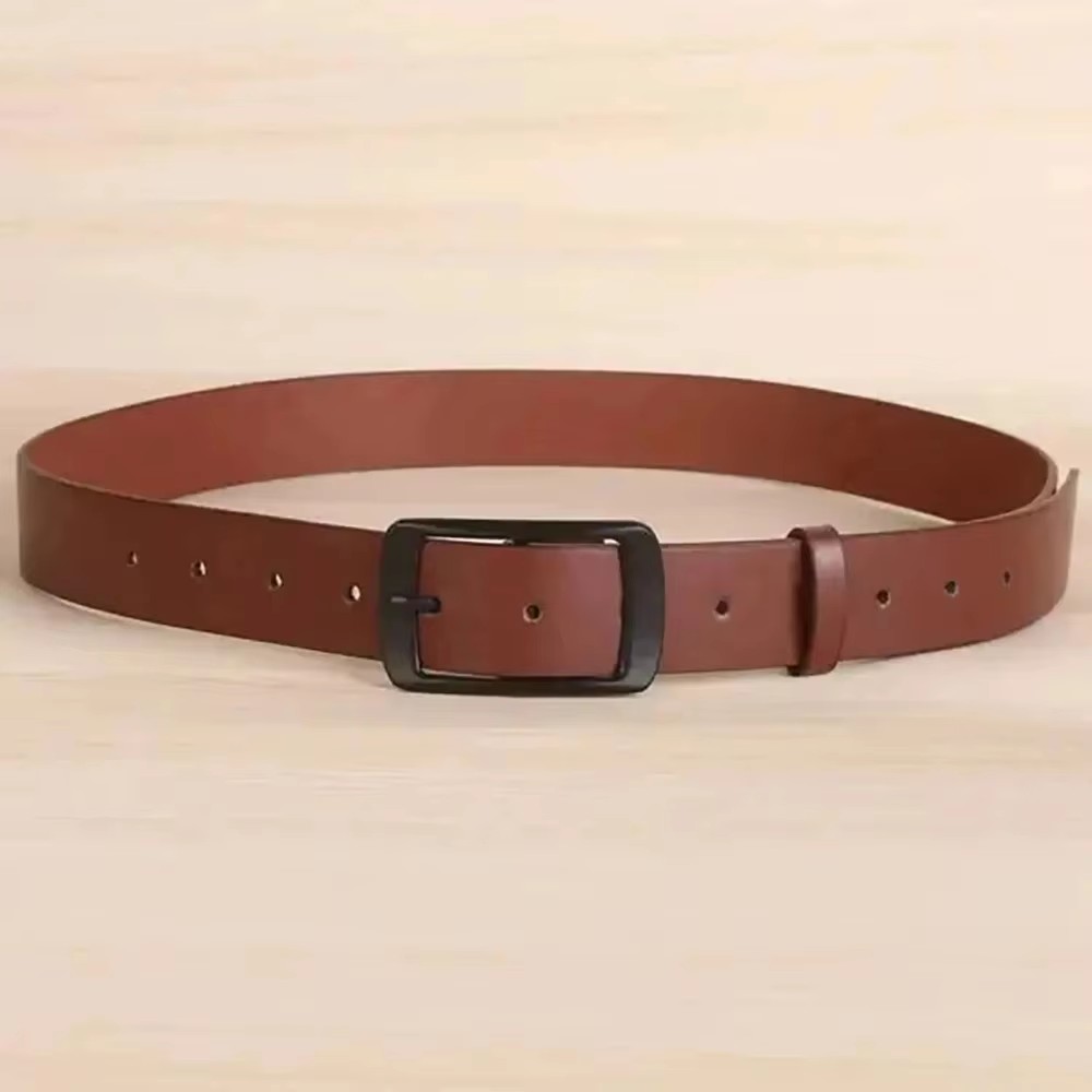 1 pz cintura da uomo classica moda cintura in pelle PU fascia alta autentica moda fibbia in metallo cintura da donna abbinata con cintura jeans unisex