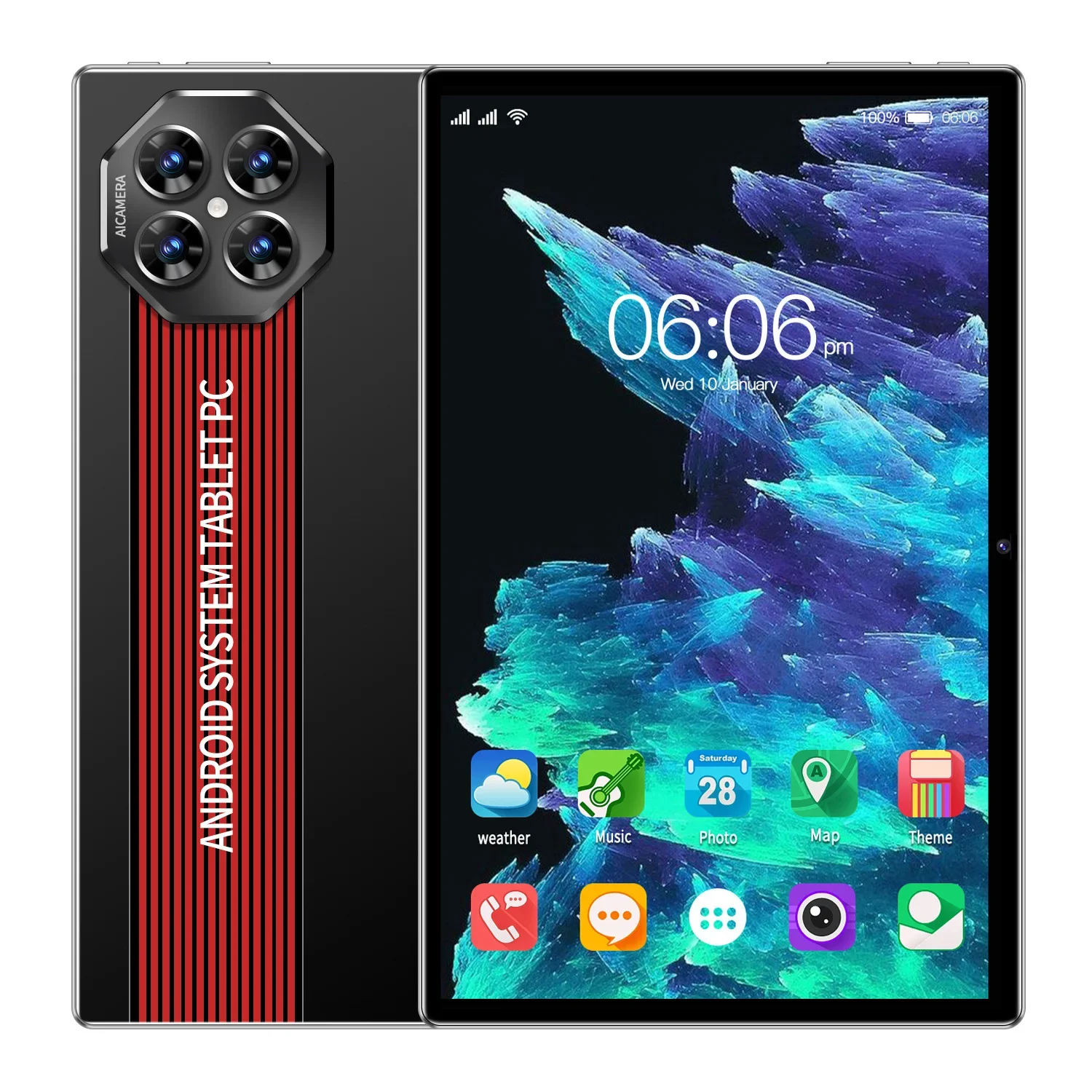 ใหม่ 10.1 นิ้วแท็บเล็ต Android PC Google Play Octa Core Dual กล้อง Dual SIM 3G โทรศัพท์ WiFi แท็บเล็ต 4GB RAM 64GB ROM