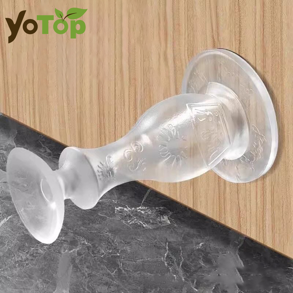 Прозрачный силиконовый дверной стопор, настенный протектор без сверления, водонепроницаемые дверные киоски, противоударное шумоподавление для дверей, окон