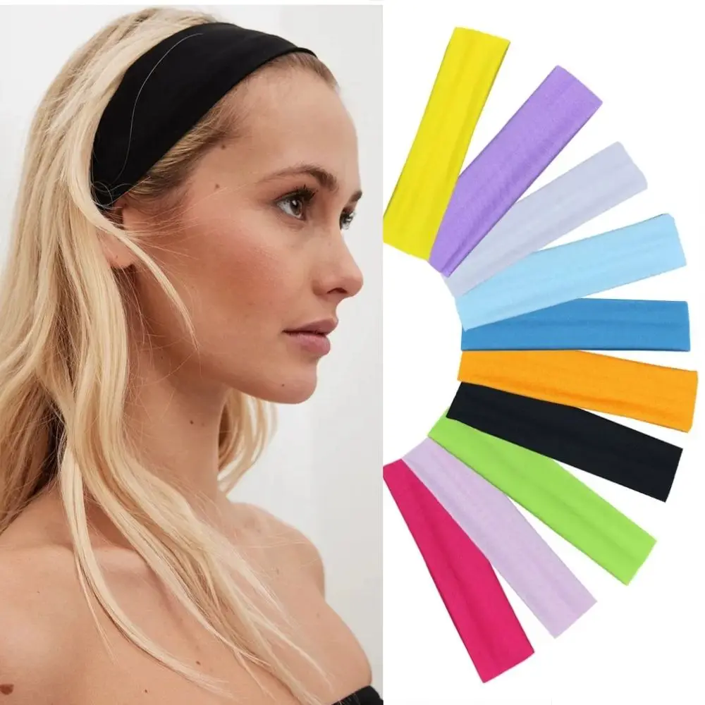 Bandas elásticas para el cabello para hombre y mujer, diadema para Yoga, Simple, ajustable, para correr, absorber el sudor, bandas elásticas para el cabello, accesorios para el cabello