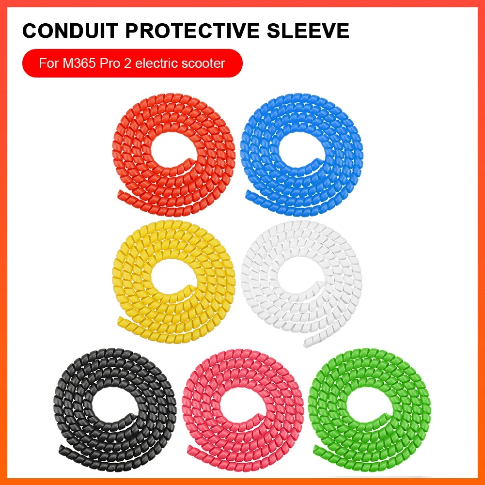 1.3m scooter elétrico linha protetor capa para m365 pro 2 espiral enrolamento cabo fio capa tubo tiras protetoras acessórios do carro