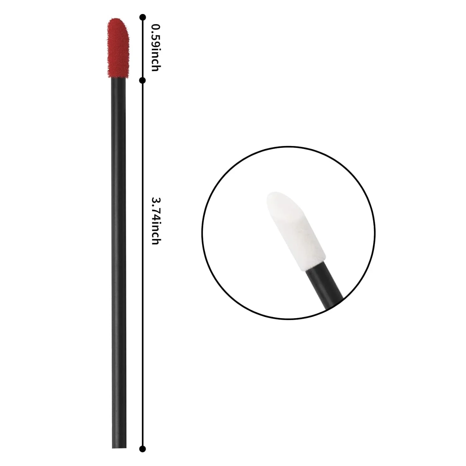 100 ชิ้น Disposable Lip Lint ฟรี Applicators ลิปสติกเครื่องทดสอบ Wands Applicators สําหรับแต่งหน้าแปรงแต่งหน้าเครื่องมือความงาม