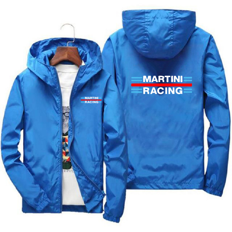 Martini Racing – manteau fin pour hommes, protection solaire, fermeture éclair, coupe-vent à capuche, veste de pilote de sport, Parkas de plage, hauts de cyclisme, grande taille