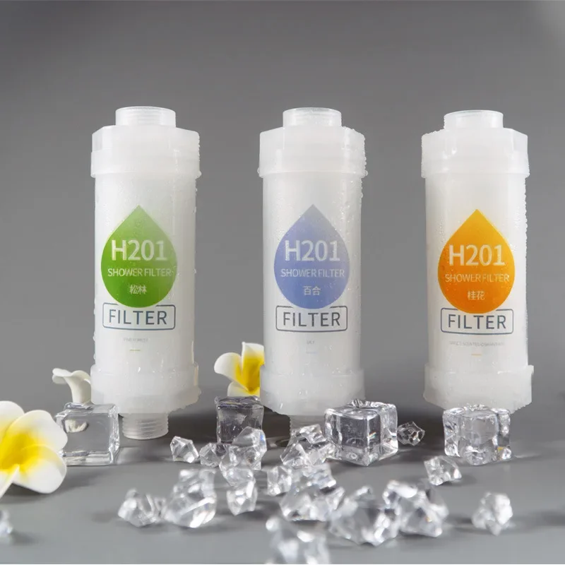 Filter für Dusche, duftender Duschkopf, Wasserenthärter, verbessert die Haarhautentfernung, Duschreiniger, Badezimmerzubehör