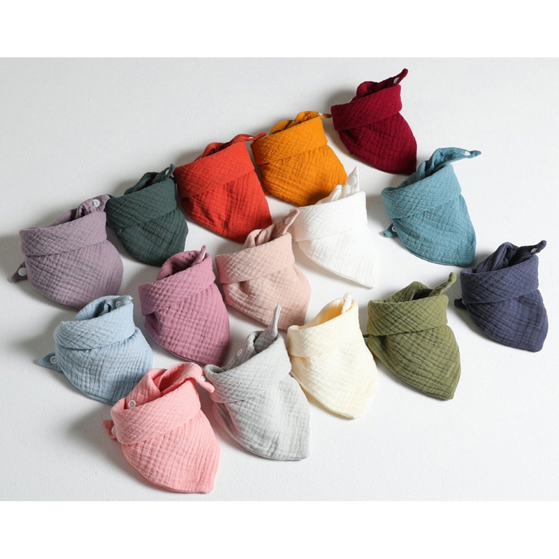 5 ชิ้นเด็ก Drool Bibs ผ้าเช็ดตัวสําหรับสามเหลี่ยมผ้าพันคอผ้าพันคอผ้าฝ้ายนุ่ม Bib ปรับปุ่ม Snap Burp ผ้าสําหรับชาย