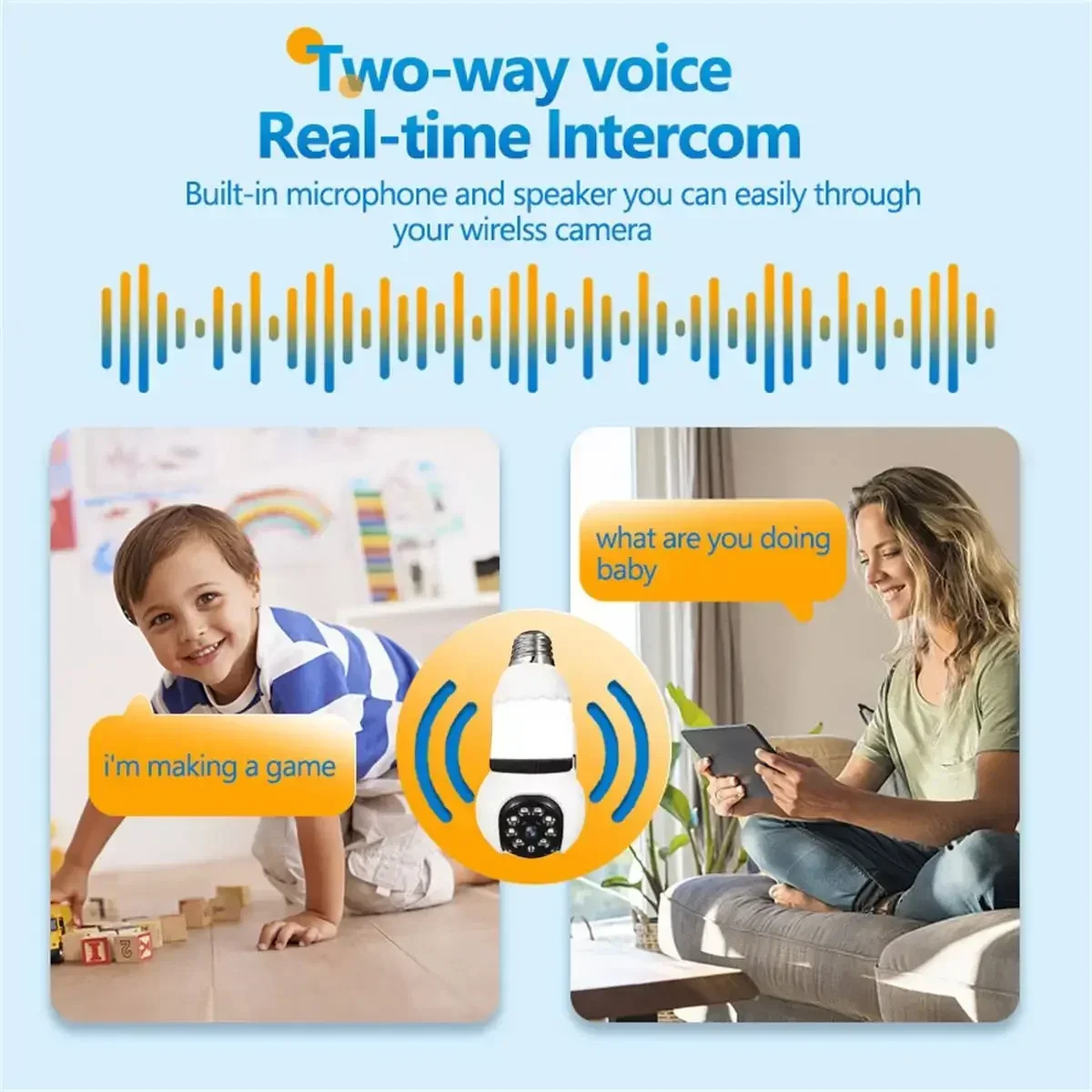 8MP E27 Bulb Wireless Camera LED Bulb&Cameras 2in1 WiFi Two-way Audio Security Surveillance CCTV Security PTZ Cam Smart Tracking