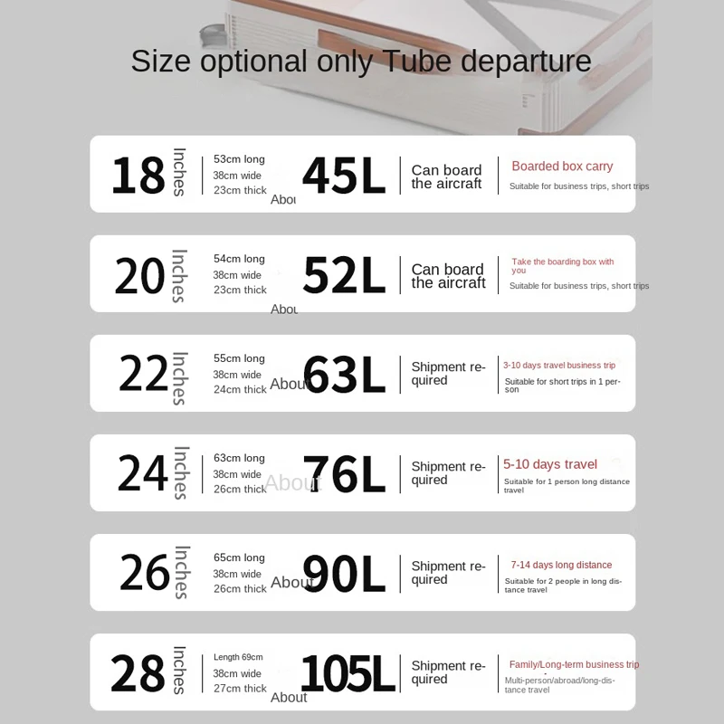 กระเป๋าเดินทางล้อลากกว้าง18/20นิ้วแบบ KO-KU, กล่องใส่พาสเวิร์ด26 ''28'' กระเป๋าอเนกประสงค์ความจุมาก
