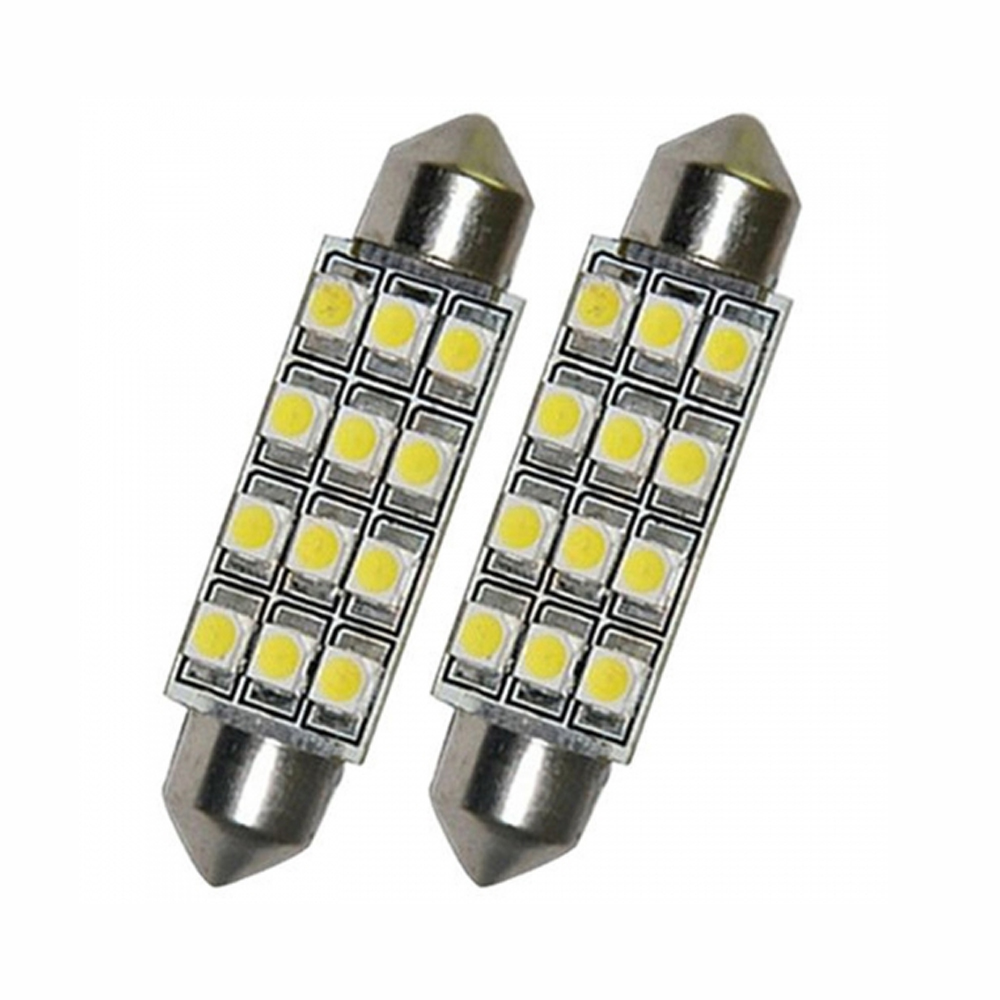 20/10/5 Uds 12 LED 3528-SMD luz para techo Interior de coche luz de matrícula de maletero luz de techo de 12V