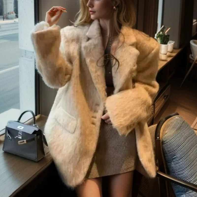 女性のヴィンテージロングハーギブレザー、フロントポケット付き、ルーズオーバーサイズスーツ、ピンクコート、ボーイフレンドファッション、ストリートウェア、4色、2024