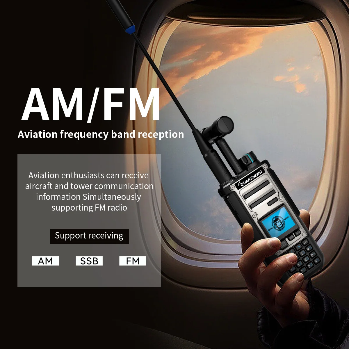 ​ Quansheng TK-11(8) 10W VHF/UHF dual-band radio 999CH CTCSS/DCS IP55 2500mAh Type-C NOAA weeralarm CE