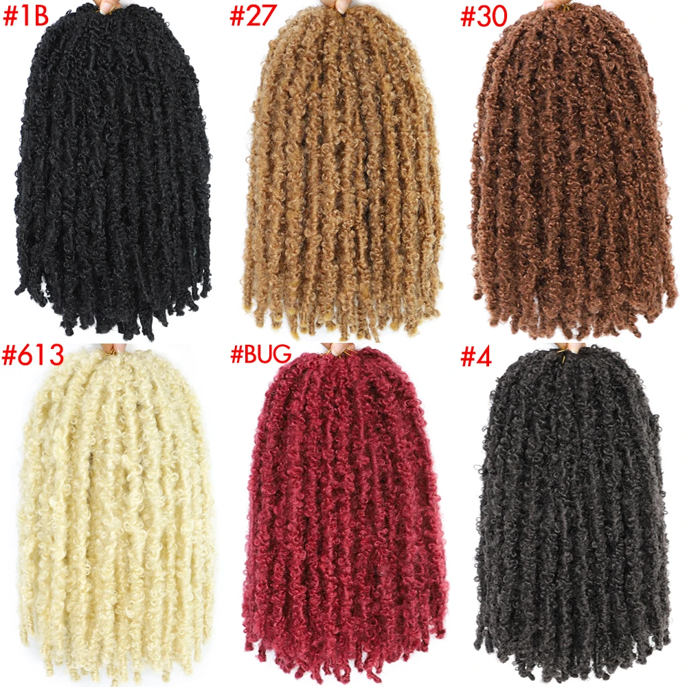 14 12 Zoll Butterfly Faux Locs Häkelhaarzöpfe Vorgeschlungene Distressed Goddess Butterfly Soft Locs Häkelzöpfe Cheveux Lok