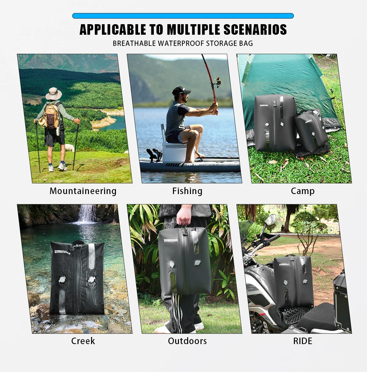 Bolsa de vacío de viaje, bolsa de almacenamiento reutilizable, bolsa de compresión plegable para viajes al aire libre, para maletas, mochila, equipaje