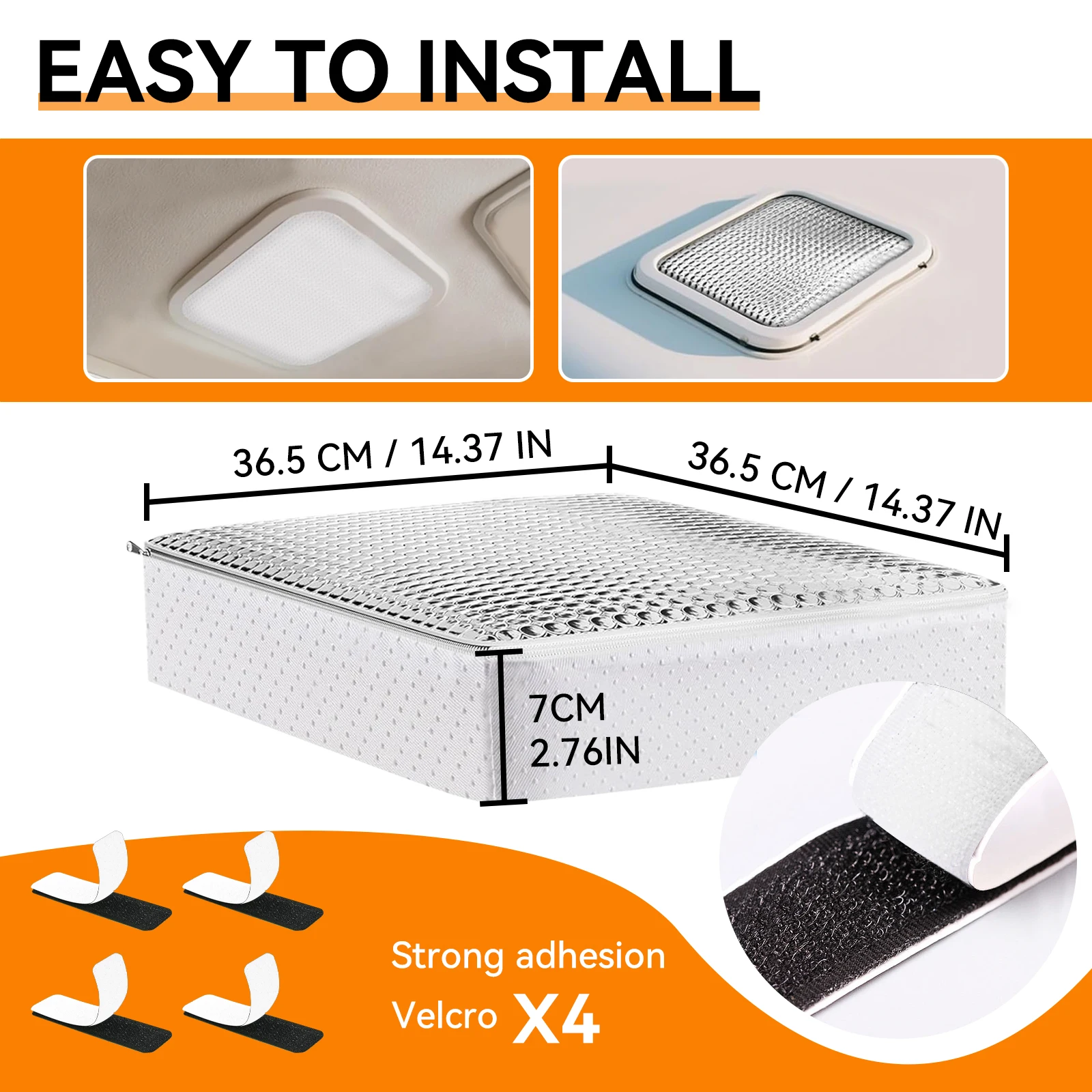 Universeller, anhebbarer Deckel für Wohnmobile, 35,6 x 35,6 cm, wasserdichter Ersatz für Wohnmobile, Wohnmobile, einfach zu installieren, Weiß (1 Packung) ​