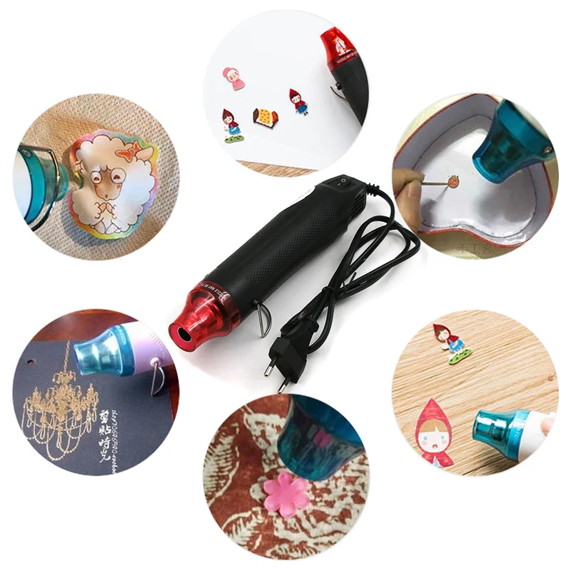 Pistola de aire caliente profesional portátil de 220 V, temperatura ajustable para tubos retráctiles, instalación de revestimiento de coche, soldadura y secado