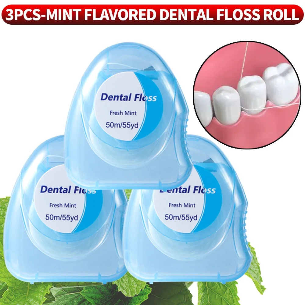 6 uds/3 uds/1 ud. Hilo dental con sabor a menta, compacto, cómodo y rápido para limpiar entre huecos de los dientes