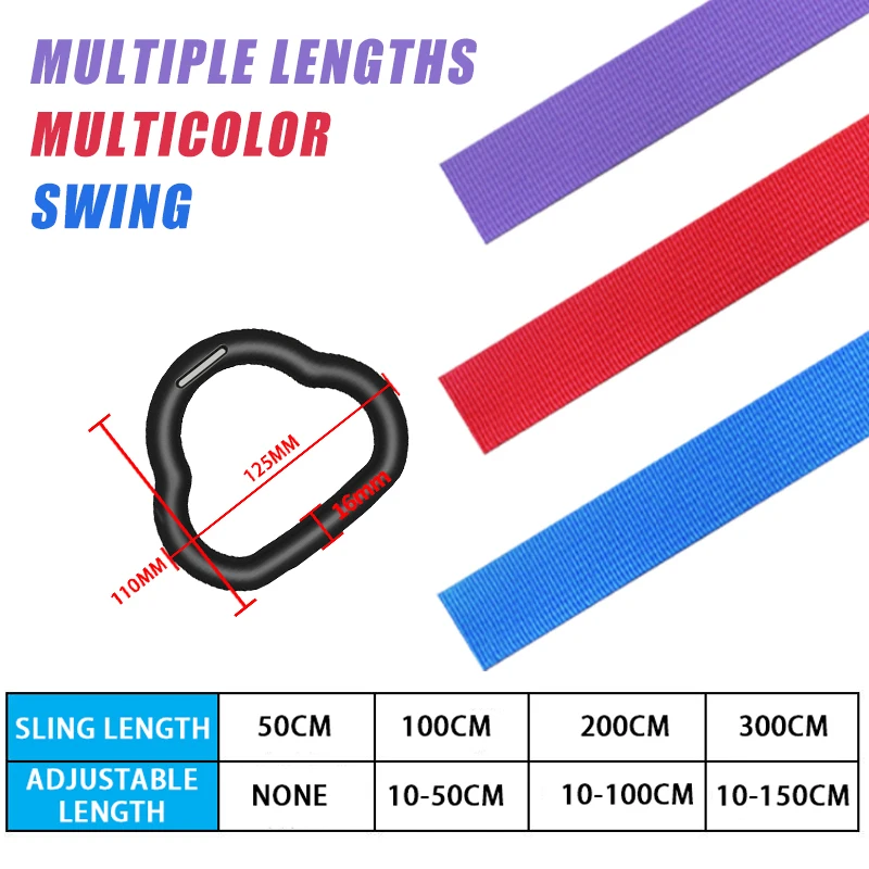 แหวนยิมนาสติกเด็กกีฬาของเล่นลื่นแหวน Swing สายรัดปรับ Pull-up ออกกําลังกายยิมนาสติกฟิตเนสอุปกรณ์ของเล่น