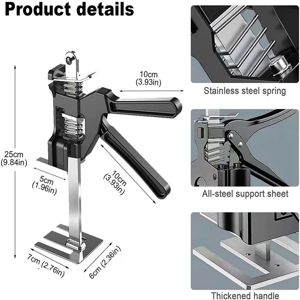 Elevador de gabinete para muebles, ajustador de altura de azulejos, herramienta de elevación manual, herramientas de elevación antideslizantes para mudanzas de muebles, ahorro de trabajo