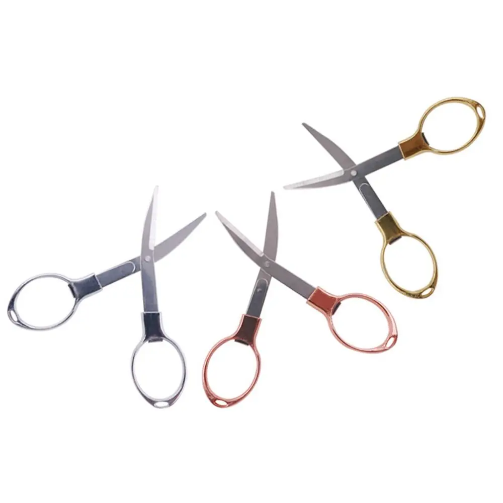 Portable Folding Scissors Hand Tool Folding Fishing Line Cutter Stainless Steel Multifunctional Stationery Scissors Student