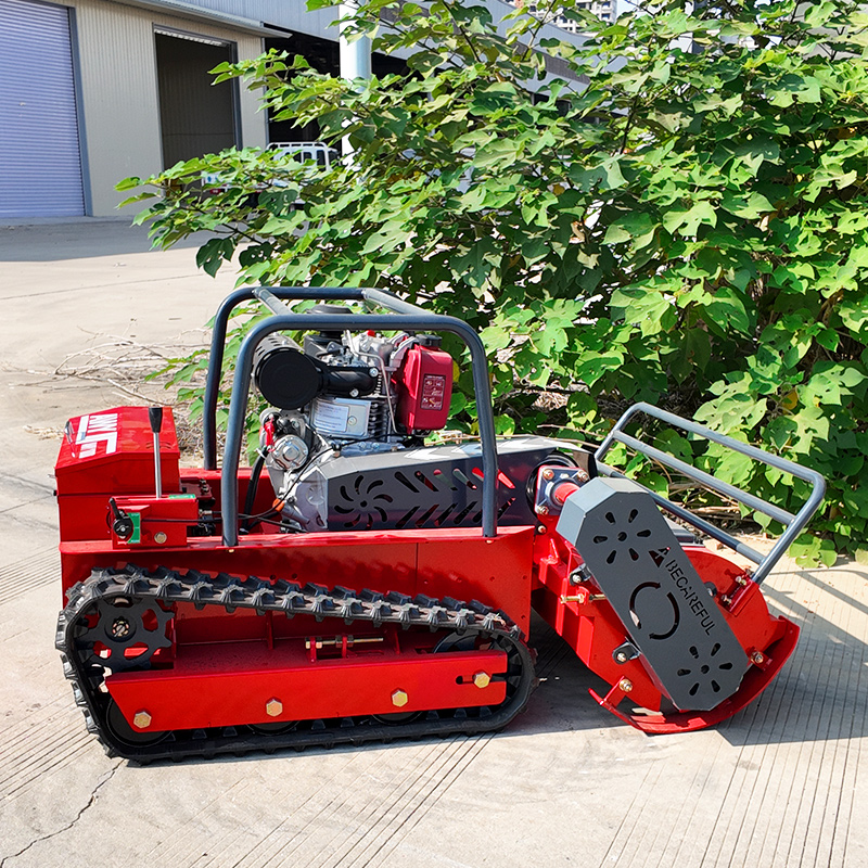 Aangepaste fabriek nieuwste automatische zero turn batterij crawler afstandsbediening robot elektrische grasmaaier