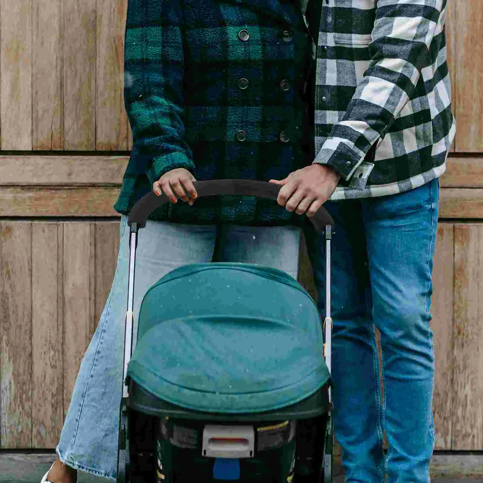 ป้องกันเด็กรถเข็นเด็กบาร์ Grip Bar Handle Warmer Bar Pram โฟมพนักพิงครอบคลุม Universal ป้องกันรถเข็นเด็กบาร์
