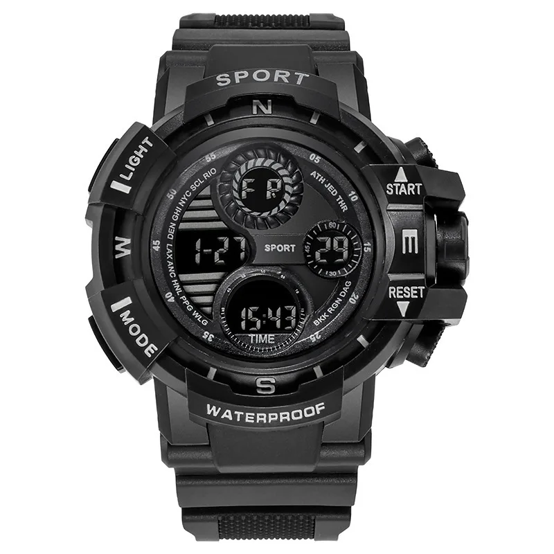 Reloj Digital militar YIKAZE para hombre, reloj deportivo para exteriores para hombre, reloj cronógrafo luminoso resistente al agua, reloj de pulsera electrónico para estudiantes