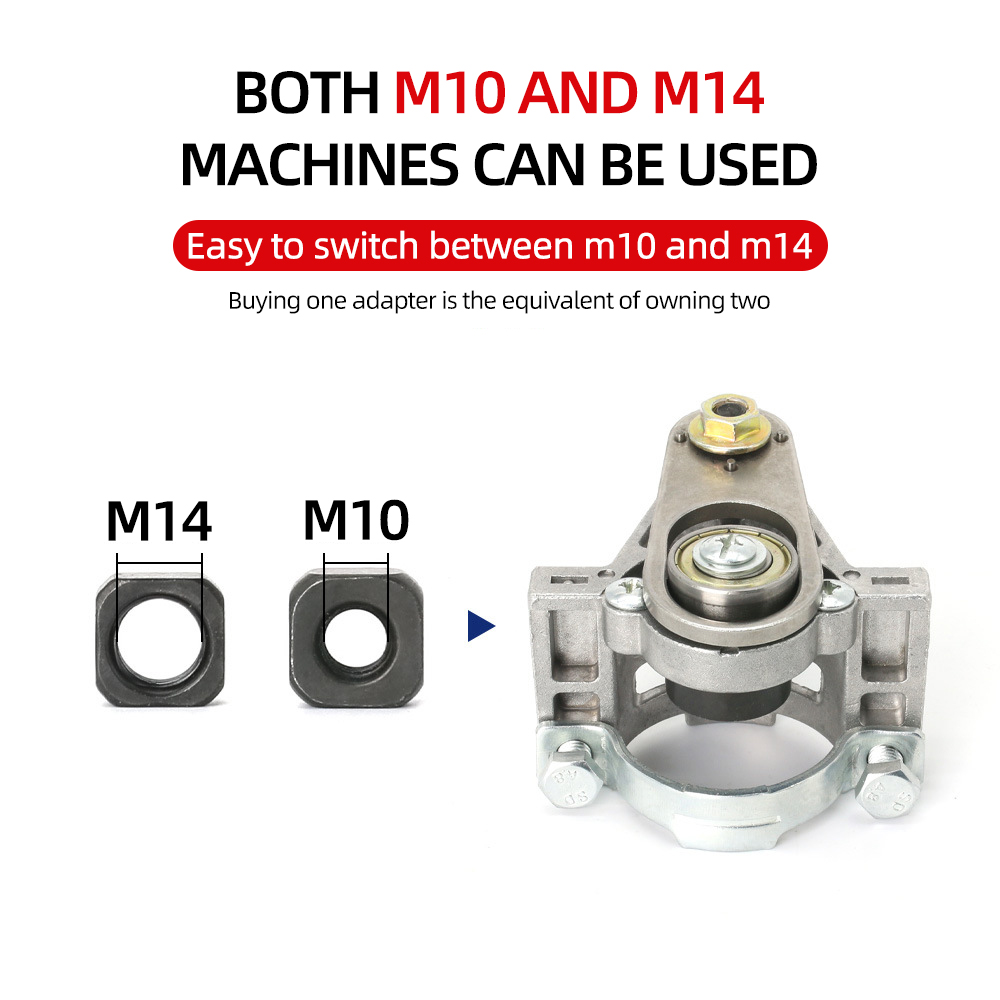 Adaptador de cabeça universal de conversão de moedor de ângulo m10 m14 rosca para 100 125 tipo polidor ferramenta oscilante de polimento de uma peça