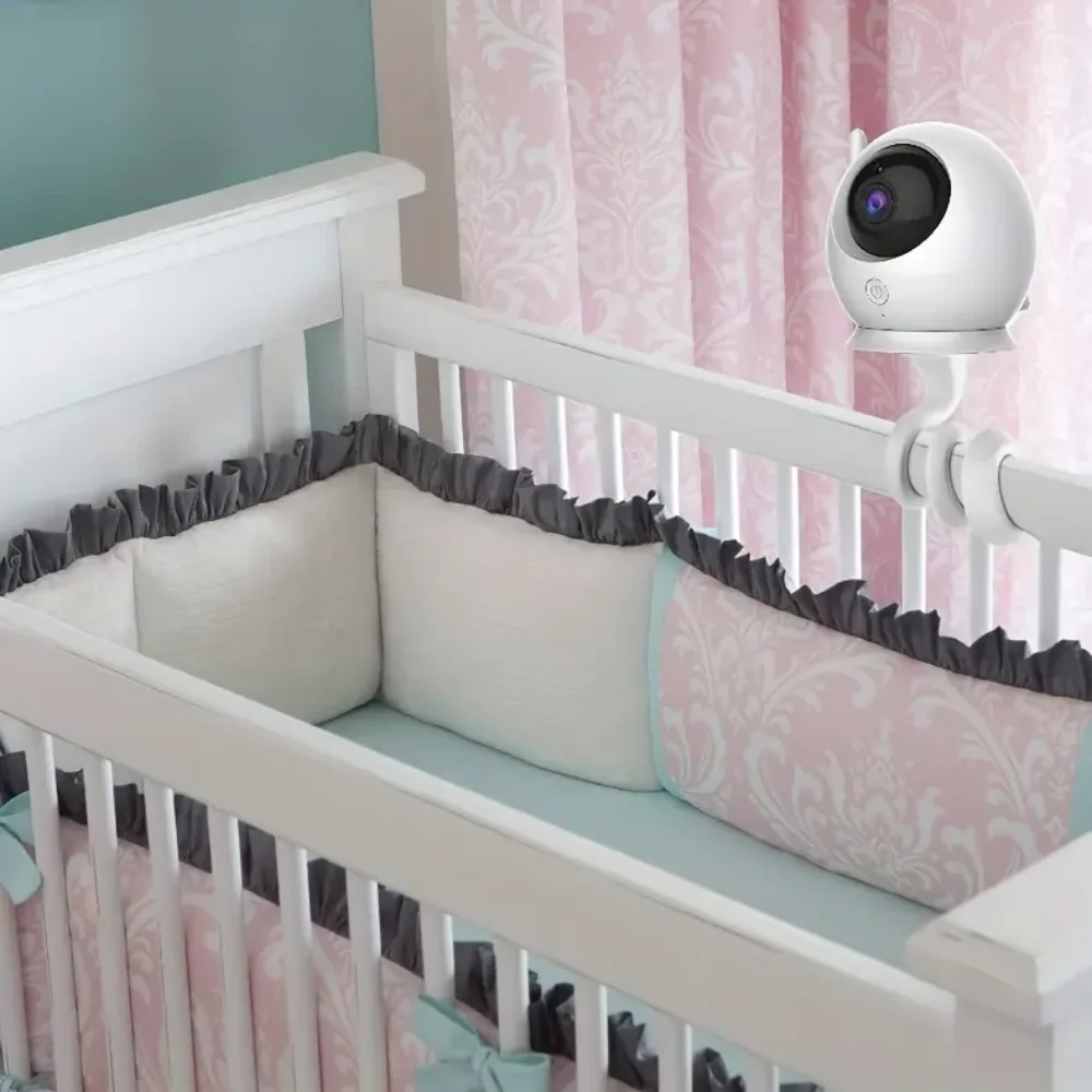 Suporte universal para monitor de bebê, suporte flexível de torção para webcam, haste de berço sem furos