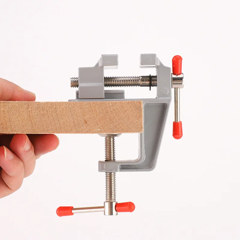 Mini Bench Vise Muliti-Funcational 3.5&quot Aluminum Miniature Small Jewelers Hobby Clamp On Table Flat Pliers Tool Vice