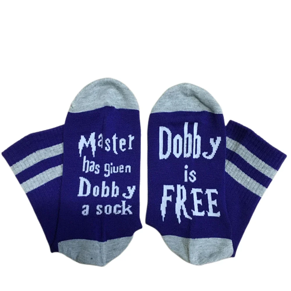 Mới Lạ 'Master Đã Cho Dobby Một Sock' 'Dobby Là Free' Áo Ngộ Nghĩnh Mềm Mại, Thời Trang Chữ Sokken Trang Sức Giọt