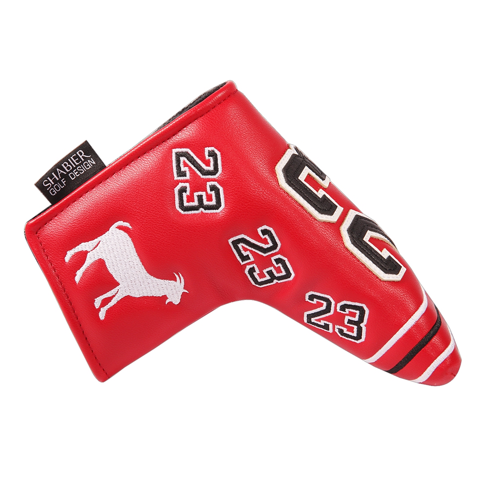 Lâmina de golfe putter capa bordada couro sintético fecho magnético para scotty cameron odyssey taylormade